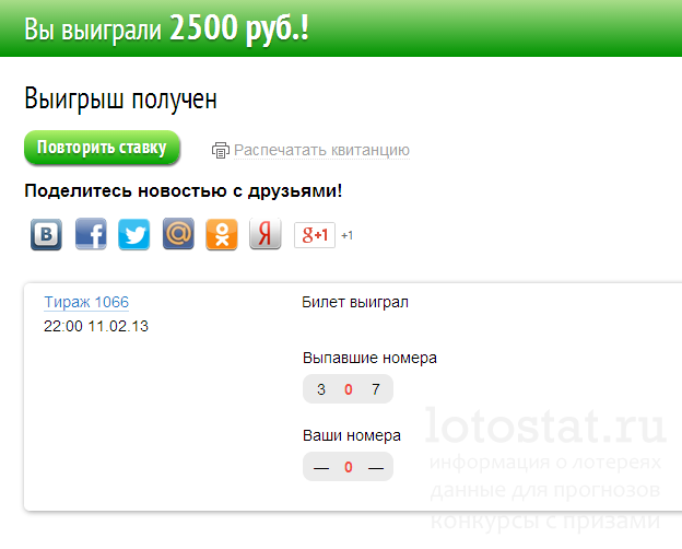Выигрыш в ТОП-3 2500 рублей 